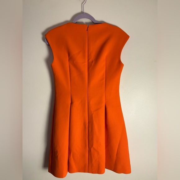 Fendi Orange A-Line Midi, Scoop Neck & Sleeveless, Cocktail Dress - Picture 2 of 9